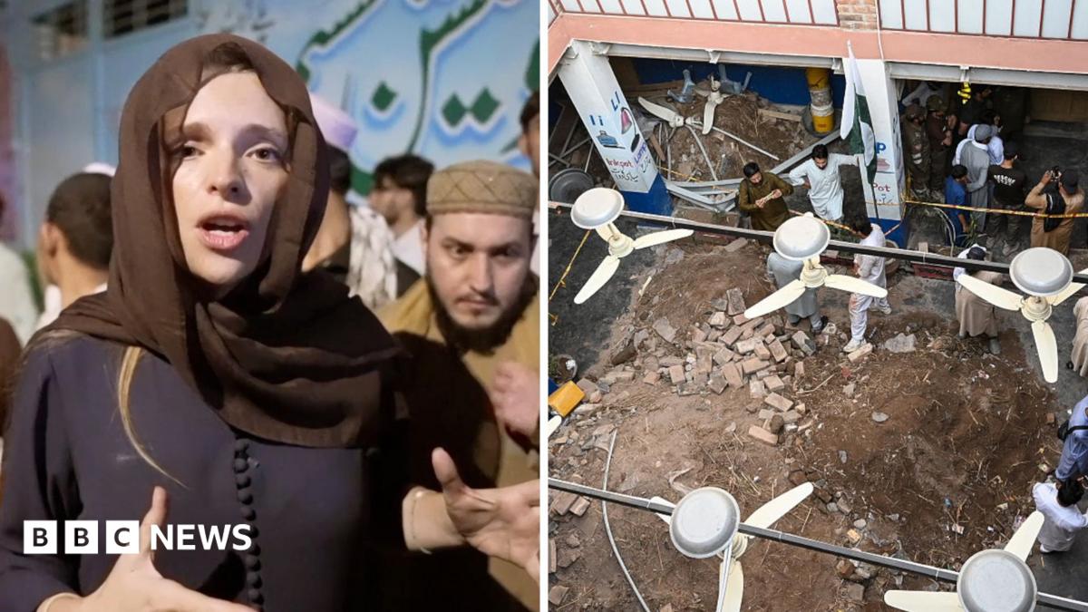 On the scene of a college roof collapse in Pakistan