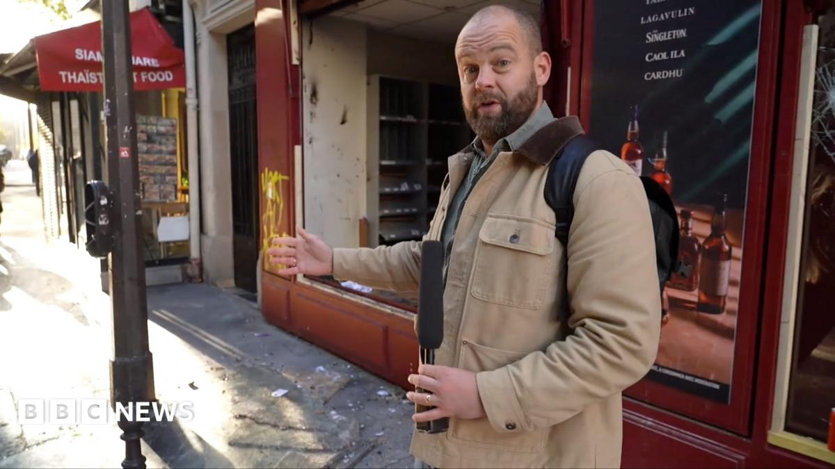 Parisians get up to protest injury and looted retailers